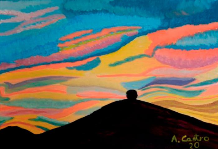 Óleo que forma parte de la portada de la publicación