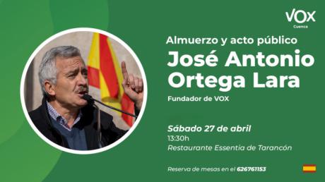 VOX organiza en Tarancón un encuentro benéfico con José Antonio Ortega Lara como invitado especial