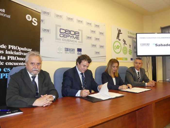 Confederación de Empresarios y el Banco de Sabadell firman un convenio para ofrecer buenas condiciones a los asociados