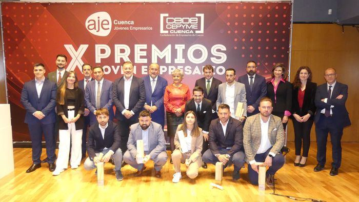 La décima gala de entrega de los premios AJE Cuenca, en imágenes