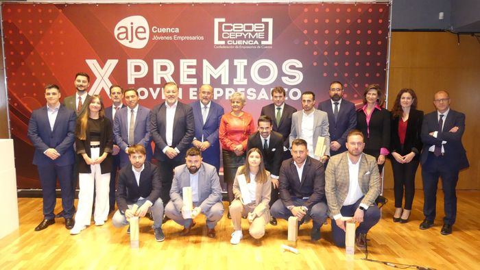 La décima gala de entrega de los premios AJE Cuenca, en imágenes