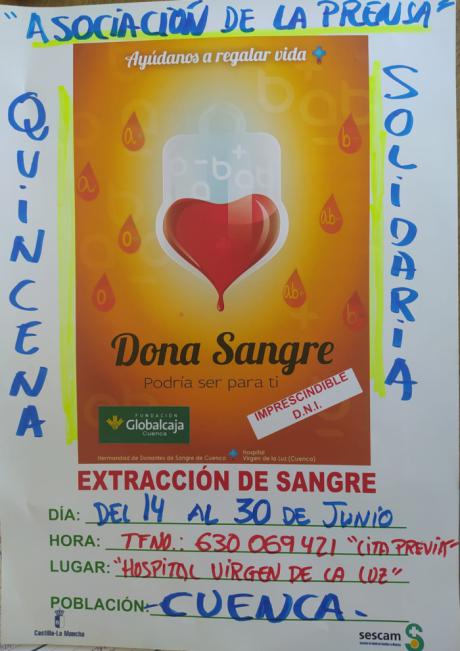 La Asociación de la Prensa de Cuenca pone en marcha la Quincena Solidaria #RegalaVida con la Hermandad de Donantes de Sangre