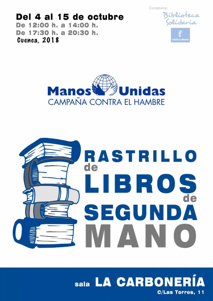 Manos Unidas de Cuenca celebra la quinta edición de su rastrillo de libros de segunda mano