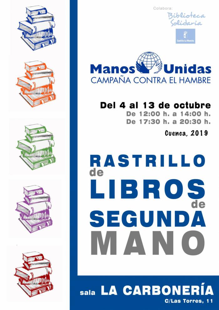 Manos Unidas celebra la sexta edición de su rastrillo de libros de segunda mano