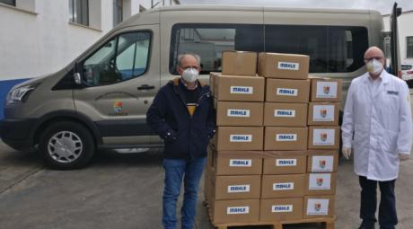 La Diputación de Cuenca reparte 3.200 viseras a los hospitales de Cuenca, Albacete y Villarrobledo gracias a Mahle