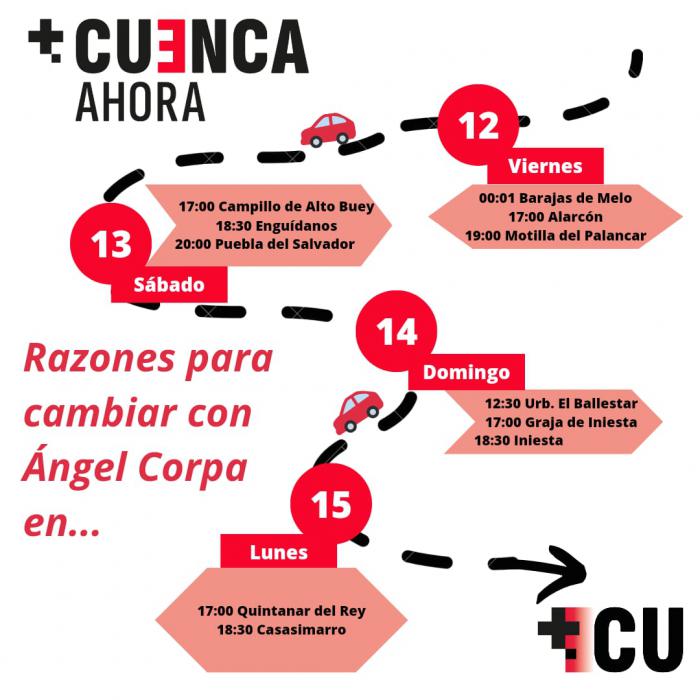 +CUENCA Ahora recorrerá la provincia con Ángel Corpa al frente para llevar la voz de los conquenses a las Cortes de Castilla-La Mancha