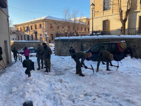 El dispositivo del Ejército para paliar los efectos del temporal se refuerza con nuevos efectivos que actuarán en municipios de Guadalajara y Toledo