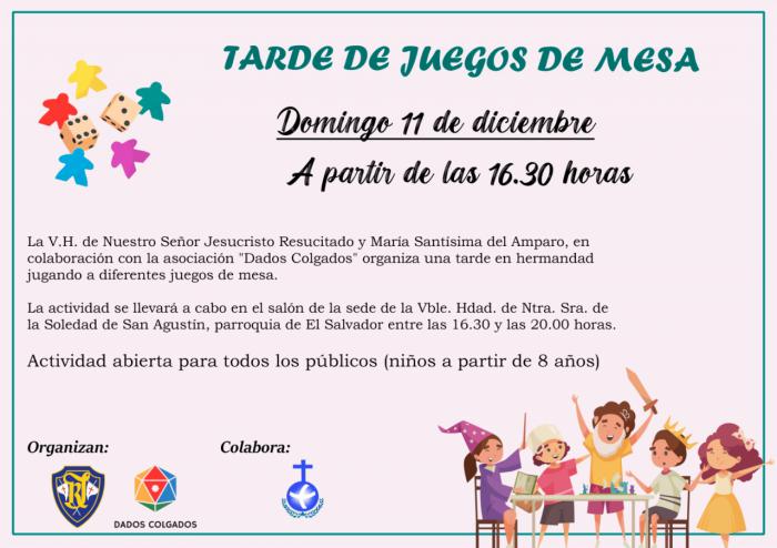 El Resucitado organiza una tarde de juegos de mesa dentro de sus actividades de Adviento y Navidad