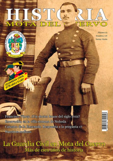 La Asociacio&#769;n de Amigos por la Historia de Mota del Cuervo homenajea a la Guardia Civil por su 175 Aniversario en el u&#769;ltimo nu&#769;mero de su revista.