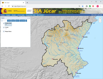 El SIA Júcar actualizado ya está disponible en la página web de la Confederación Hidrográfica del Júcar