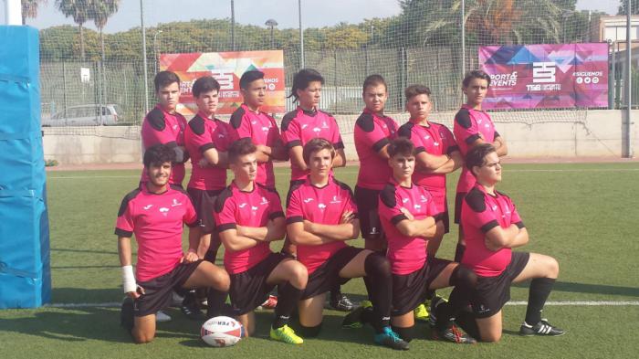 Juanma Colmena y Víctor de los Ángeles compitieron en el campeonato nacional de selecciones de rugby seven con Castilla-La Mancha