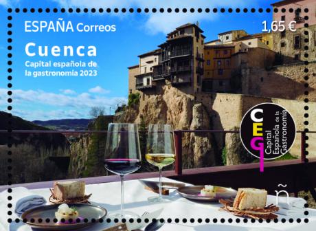 El sello de Correos de Cuenca como Capital Española de la Gastronomía se emitirá este jueves 16 de marzo