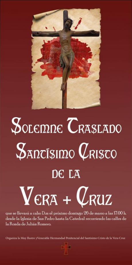 La Vera Cruz celebra este domingo 26 de marzo el Solemne Traslado de su Titular de San Pedro a la Catedral