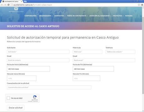 La solicitud de permanencia temporal en el Casco Antiguo ya se puede tramitar a través de la web municipal