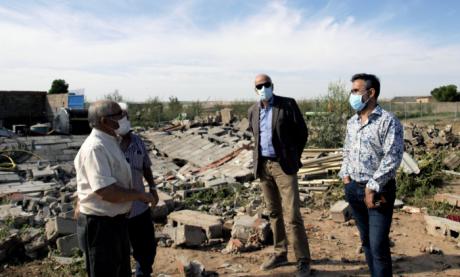 El subdelegado del Gobierno conoce los daños por tormenta en Santa María del Campo Rus