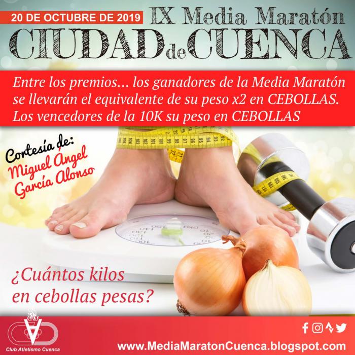 Premiarán con kilos de cebolla a los ganadores de la Media Maratón de Cuenca