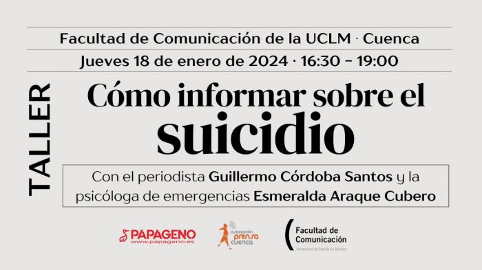 Taller de periodismo responsable: cómo informar sobre el suicidio