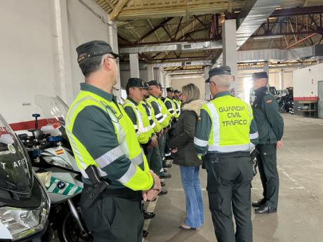 Milagros Tolón visita la Jefatura de Tráfico de la Guardia Civil en Castilla-La Mancha