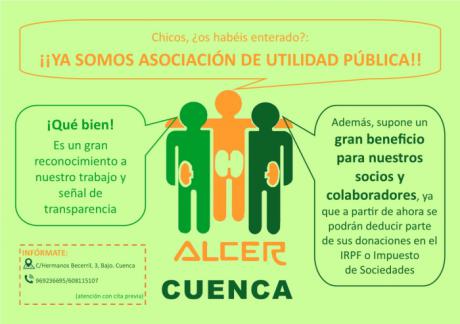 ALCER Cuenca es declarada Asociacio&#769;n de Utilidad Pu&#769;blica