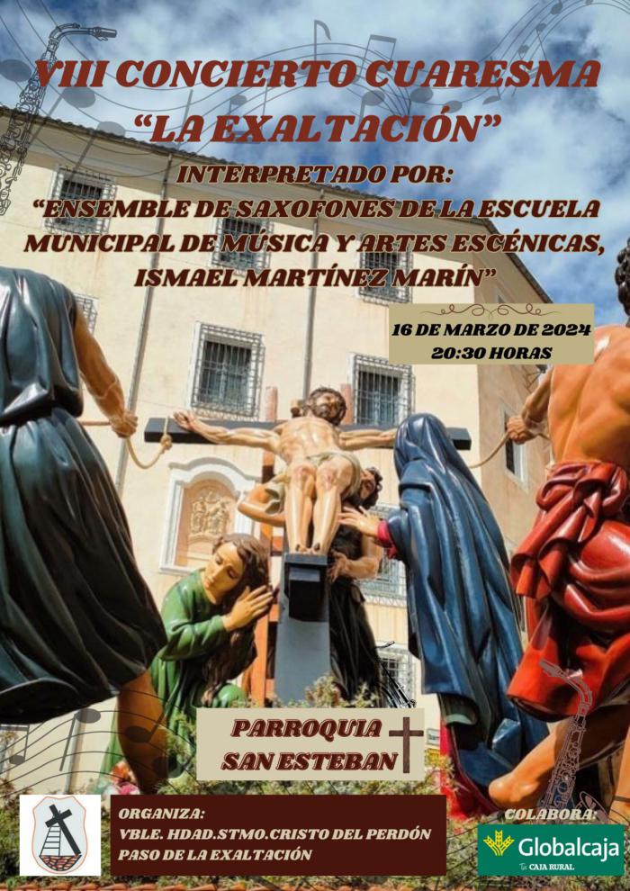 La Hermandad del Stmo. Cristo del Perdón celebra el 16 de marzo la VIII edición de su Concierto de Cuaresma “La Exaltación”