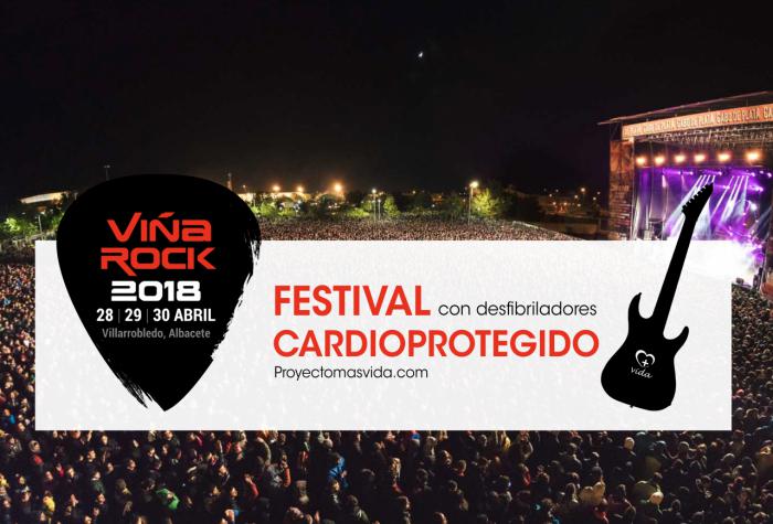 Proyecto+Vida cede desfibriladores para 200.000 personas en el festival Viña Rock 2018