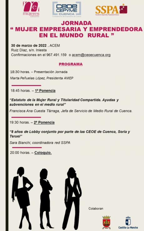 AMEP celebra este miércoles una jornada sobre la mujer empresaria en Iniesta