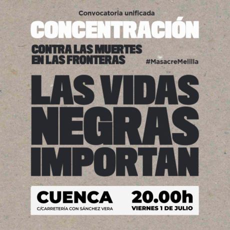 El PCE se suma a la concentración en Cuenca para denunciar los abusos en Melilla
