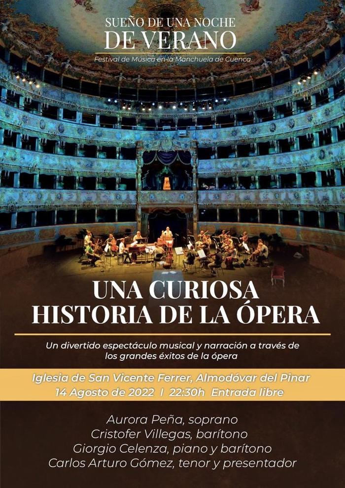 Almodóvar del Pinar acoge el 14 de agosto la Gala Lírica ´Una Curiosa Historia de la Ópera ´