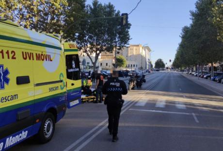 Dos motoristas heridos en un accidente en la calle Hermanos Becerril de Cuenca
