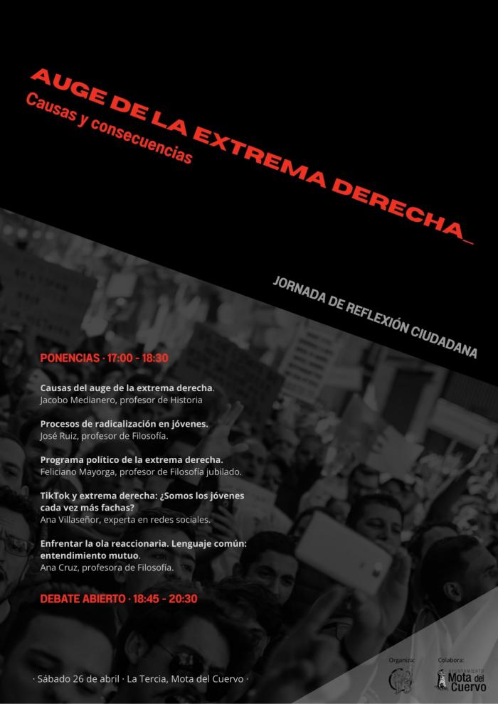 Mota del Cuervo acogerá su primera Jornada de Reflexión Ciudadana sobre el auge de la extrema derecha
 