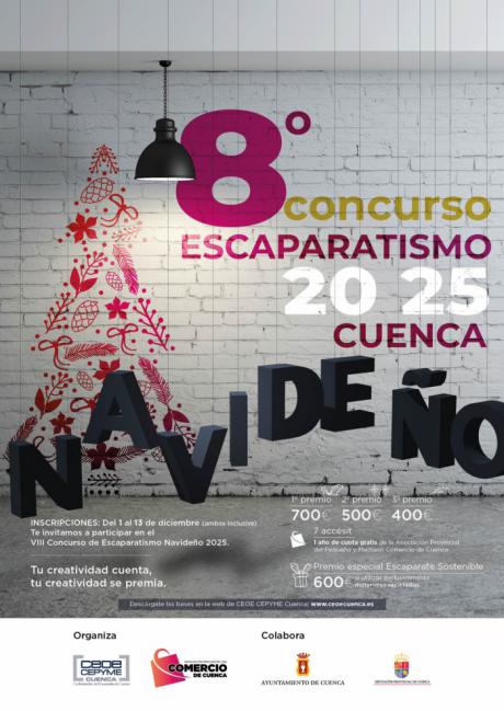 La Asociación de Comercio de Cuenca convoca el VIII Concurso de Escaparatismo Navideño