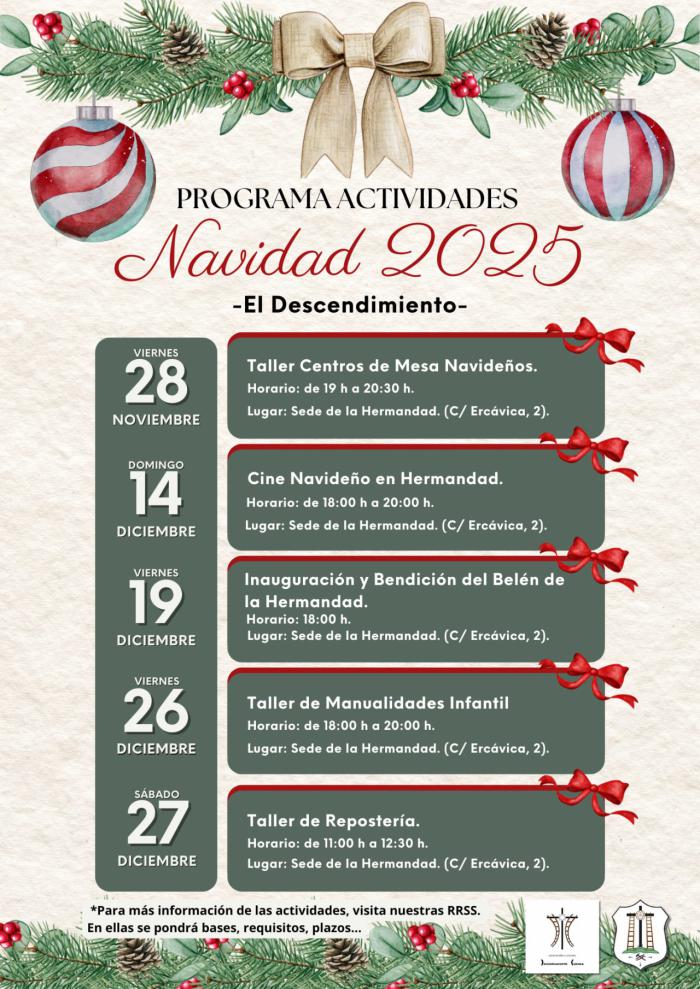 Cine, talleres y Buzón Real: la Hermandad del Descendimiento celebra la Navidad con actividades para toda la familia