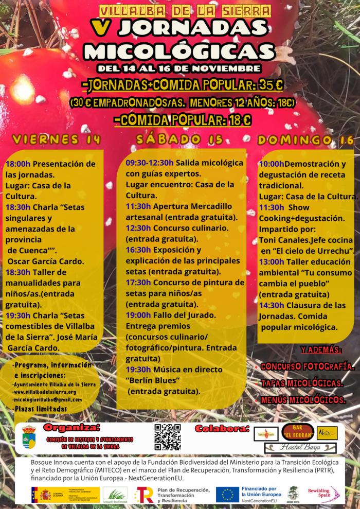 Villalba de la Sierra celebra sus V Jornadas Micológicas del 14 al 16 de noviembre con naturaleza, gastronomía y divulgación