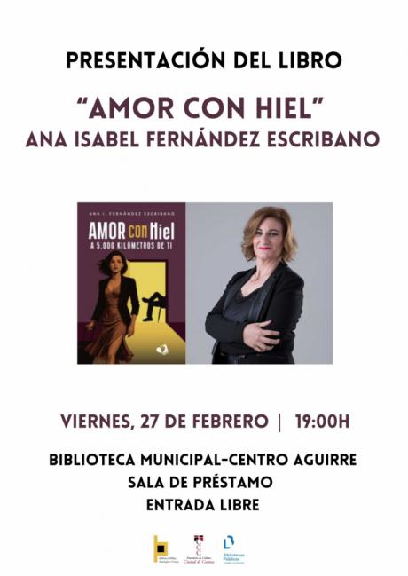 Ana Isabel Fernández presenta en hoy en Aguirre su novela romántica Amor con Hiel