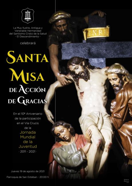 El Descendimiento celebra este jueves una misa de Acción de Gracias en el 10º aniversario de su participación en la JMJ