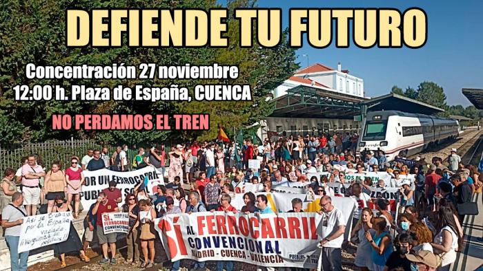 Pueblos con el Tren anima a todos los ciudadanos a asistir a la manifestación del 27 de noviembre