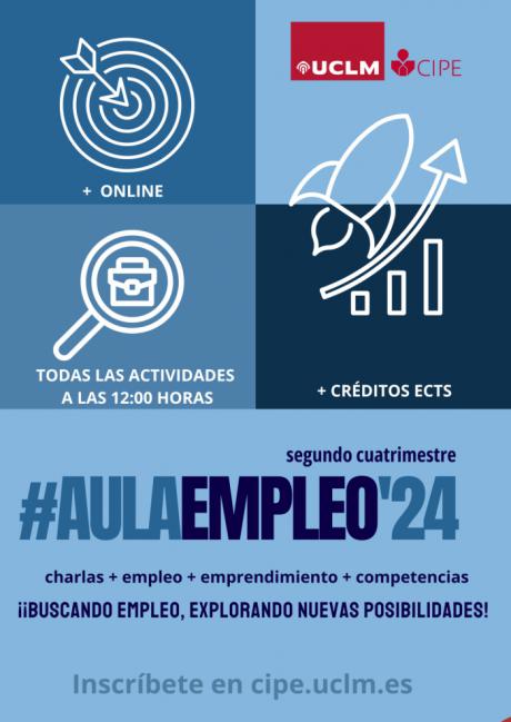 La UCLM ofrece una nueva edición del programa #AulaEmpleo, formación en línea en materia de empleo y el emprendimiento