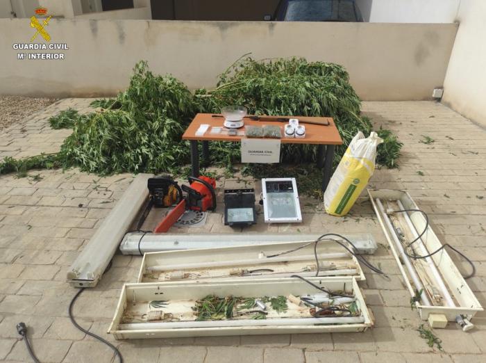 La Guardia Civil detiene a una persona en Argamasilla de Alba por cultivo indoor de marihuana