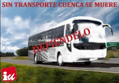 Izquierda Unida en la provincia de Cuenca ha expresado su rechazo a la propuesta del Ministerio de Transportes de implantar paradas “a demanda” en las líneas estatales de autobús, una medida que, a su juicio, pone en riesgo la conectividad de 55 municipios conquenses.