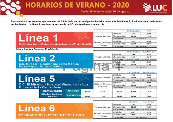 El servicio de autobús urbano reduce sus frecuencias de lunes a viernes a partir de este lunes