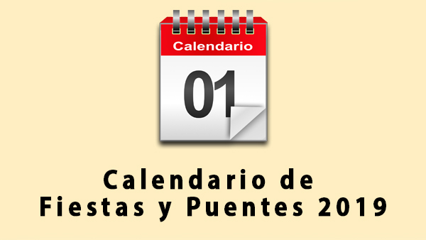 Sale a información pública el calendario laboral para el año 2019 que cuenta con 12 fiestas laborales