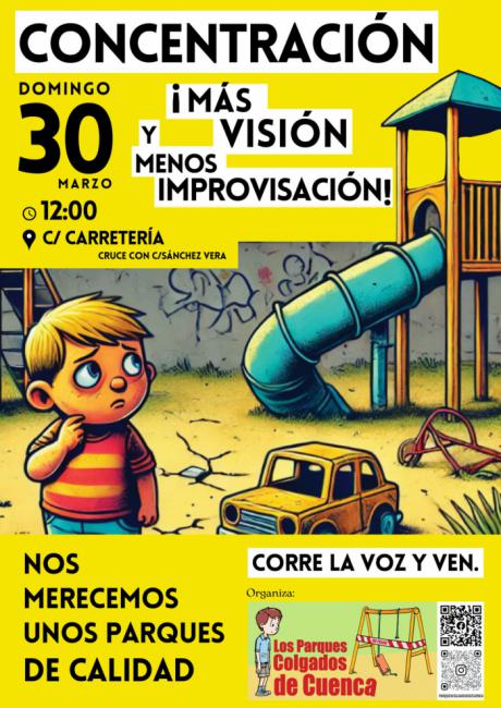 "Los Parques Colgados de Cuenca" se movilizan para exigir parques infantiles modernos e inclusivos