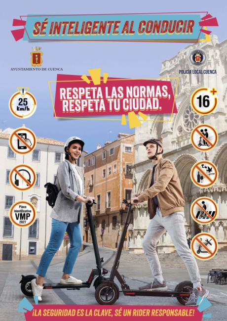 El Ayuntamiento de Cuenca lanza campaña para un uso seguro de los Vehículos de Movilidad Personal