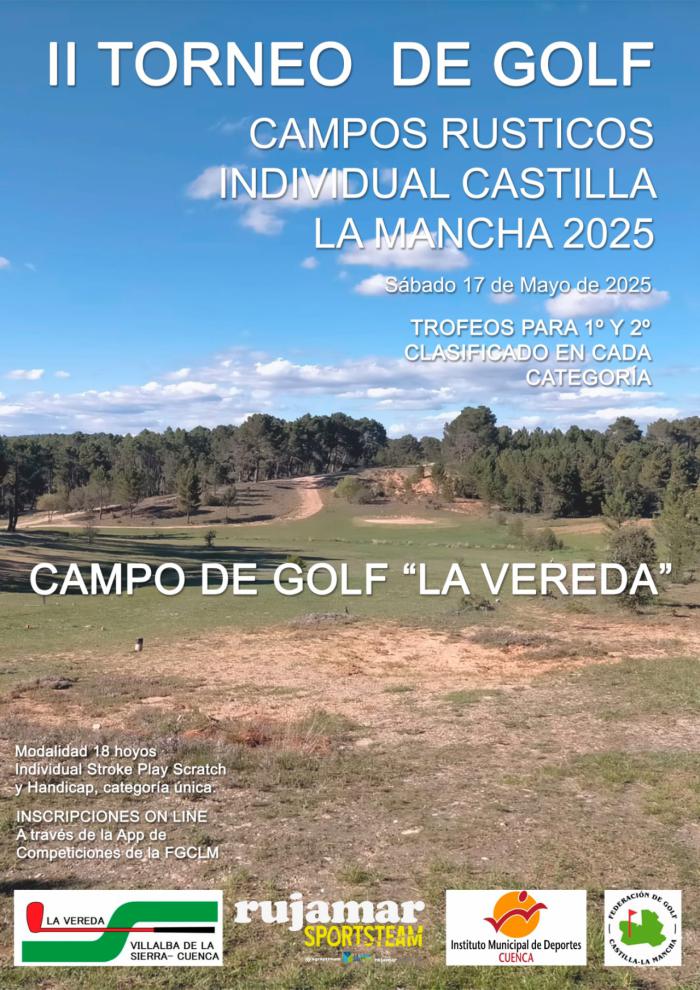 La Vereda acoge el Campeonato de Castilla-La Mancha de Campos Rústicos de Golf el próximo 17 de mayo 