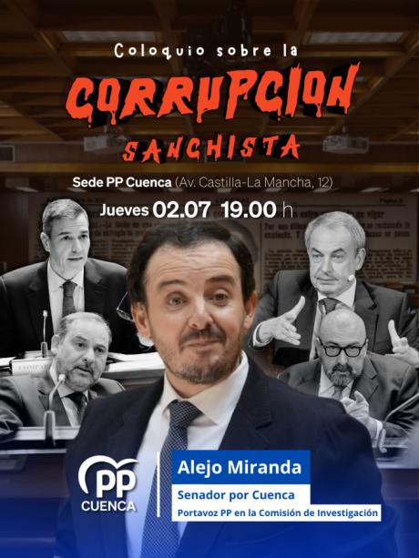 Coloquio del PP en Cuenca con el senador Alejo Miranda este jueves