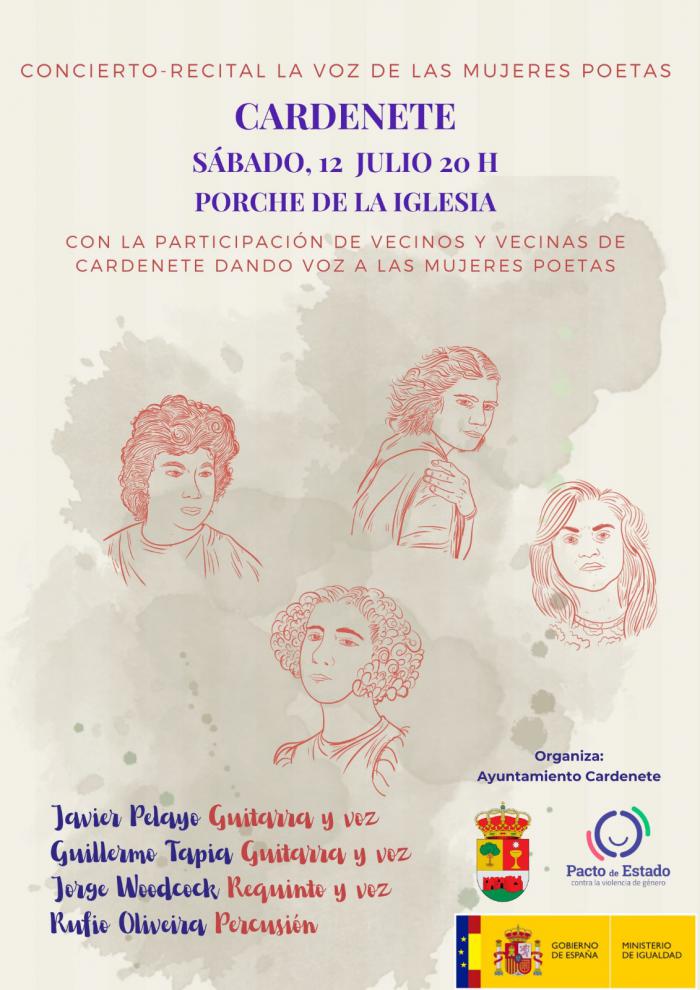 Cardenete celebrará un encuentro musical y poético en homenaje a grandes mujeres poetas