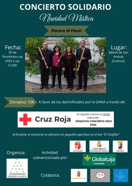 Piacere di Flauti ofrece un concierto solidario en Cuenca con "Navidad Mística"