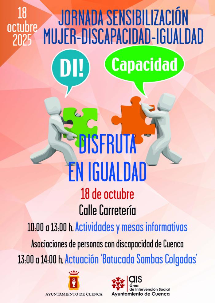 Cuenca celebra la Jornada de Sensibilización Mujer-Discapacidad-Igualdad este sábado en Carretería