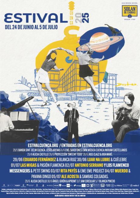 Estival Cuenca 2025 desvela su cartel gráfico y confirma programación con el Museo Paleontológico como epicentro