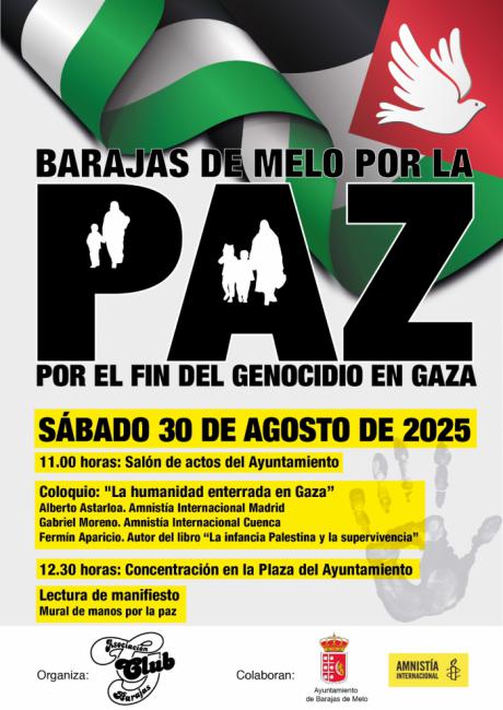 Barajas de Melo celebra una jornada por la paz y el fin del genocidio en Gaza